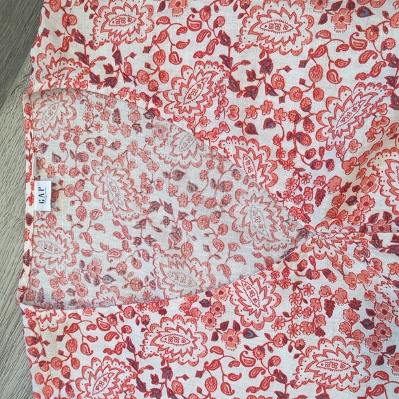 Gap Maternity Wrap Top Linen Paisley Print - Picture 5 of 14